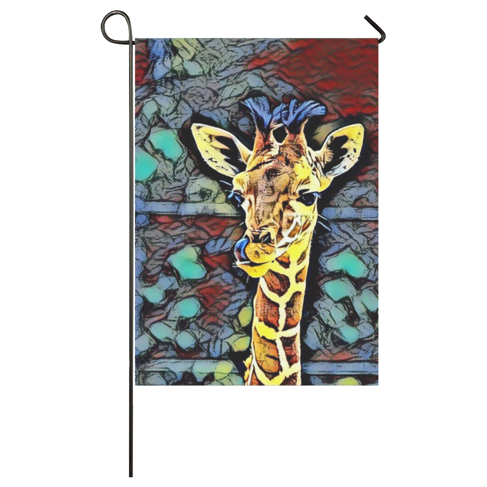 Color Kick - Baby Giraffe by JamColors Garden Flag 28''x40'' （Without Flagpole）