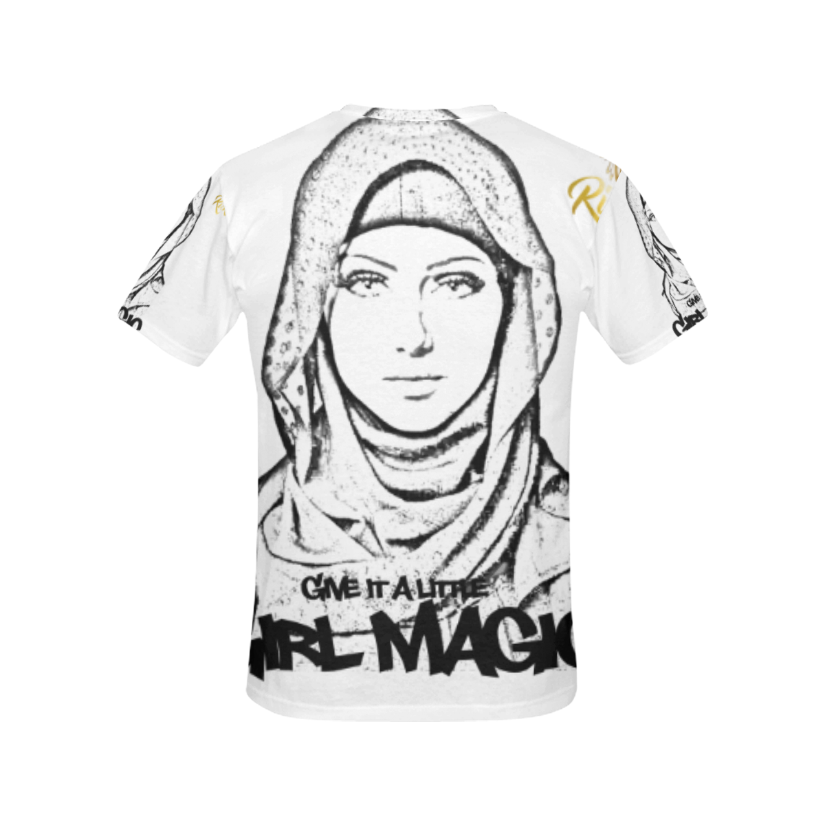 Girl Magic T Hijab All Over Print T-Shirt for Women (USA Size) (Model T40)