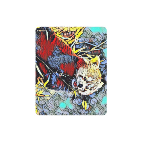 Color Kick - Red Panda by JamColors Rectangle Mousepad