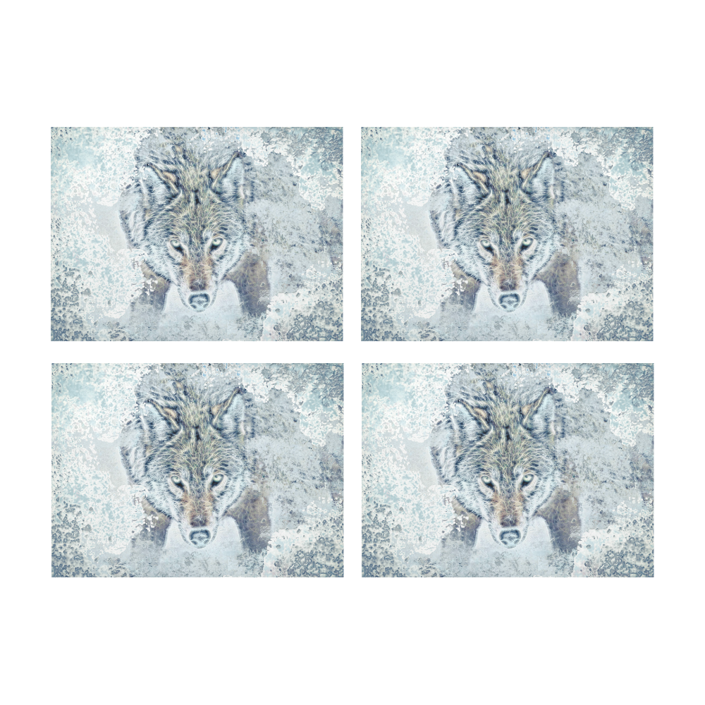 Snow Wolf Placemat 14’’ x 19’’ (Set of 4)