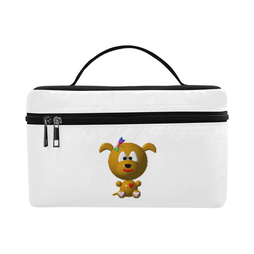 Cute Critters with Heart Dog with Dragonfly Lunch Bag/Large (Model 1658)
