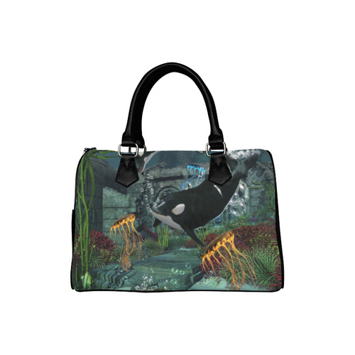 Amazing orcas Boston Handbag (Model 1621)