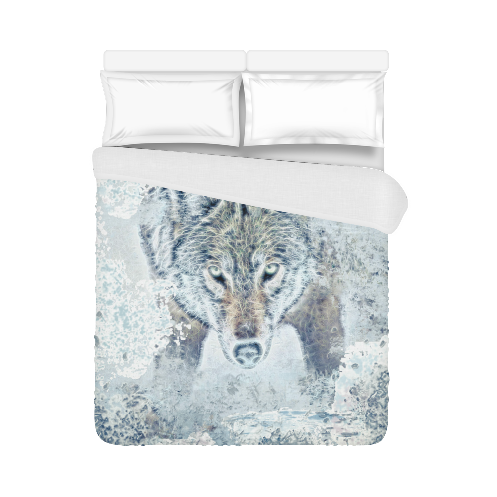 Snow Wolf Duvet Cover 86"x70" ( All-over-print)