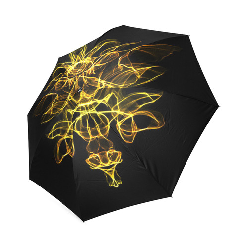 Yellow Flame Floral Foldable Umbrella (Model U01)