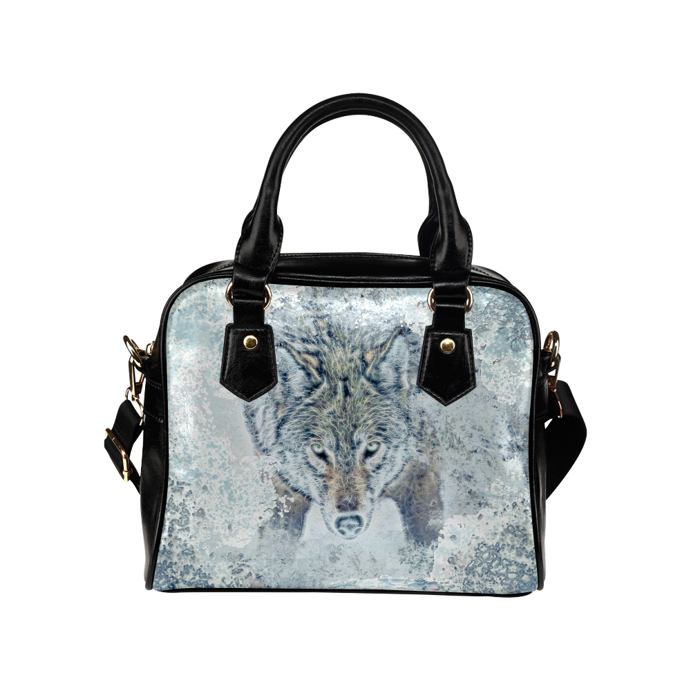 Snow Wolf Shoulder Handbag (Model 1634)
