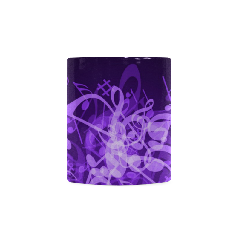 Purple Glow Music Notes White Mug(11OZ)