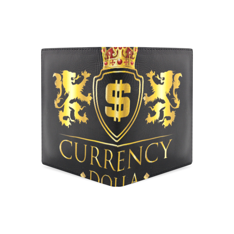 CURRENCY_DOLLA Men's Leather Wallet (Model 1612)