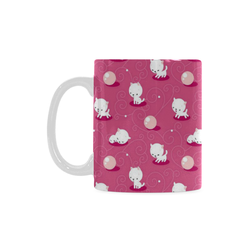 Pink Pretty Kitty White Mug(11OZ)