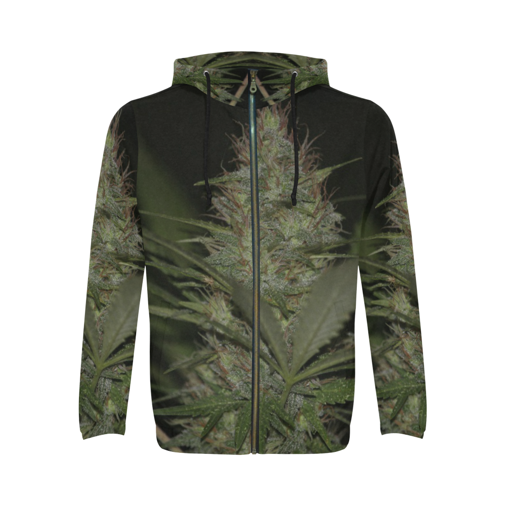 Sour Diesel All Over Print Full Zip Hoodie for Men (Model H14)