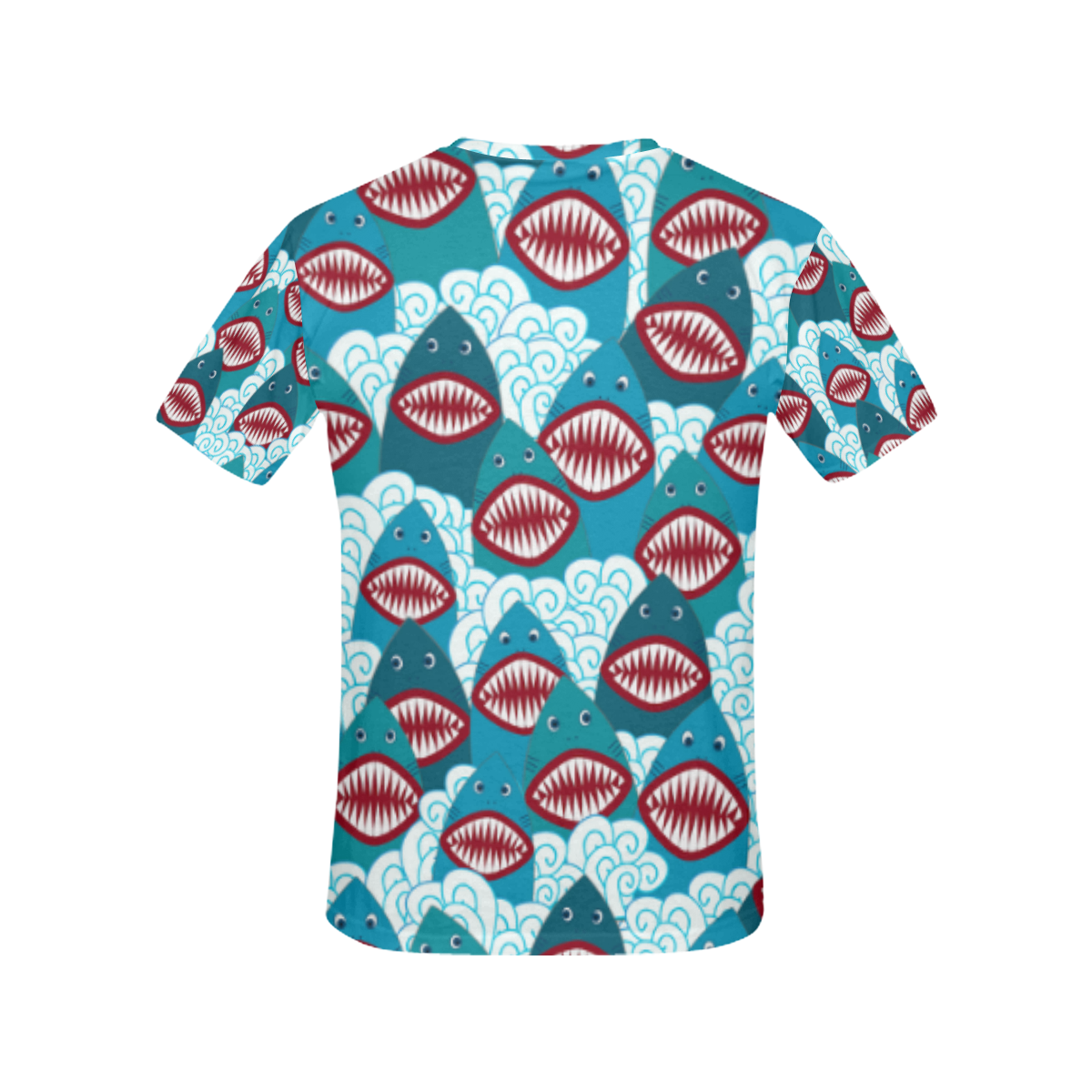 Angry Sharks All Over Print T-Shirt for Women (USA Size) (Model T40)