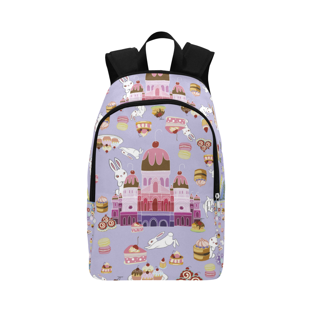 Amusement of Rabbit Blue Fabric Backpack for Adult (Model 1659)