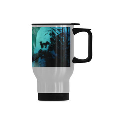 Awesome T-Rex Travel Mug (Silver) (14 Oz)