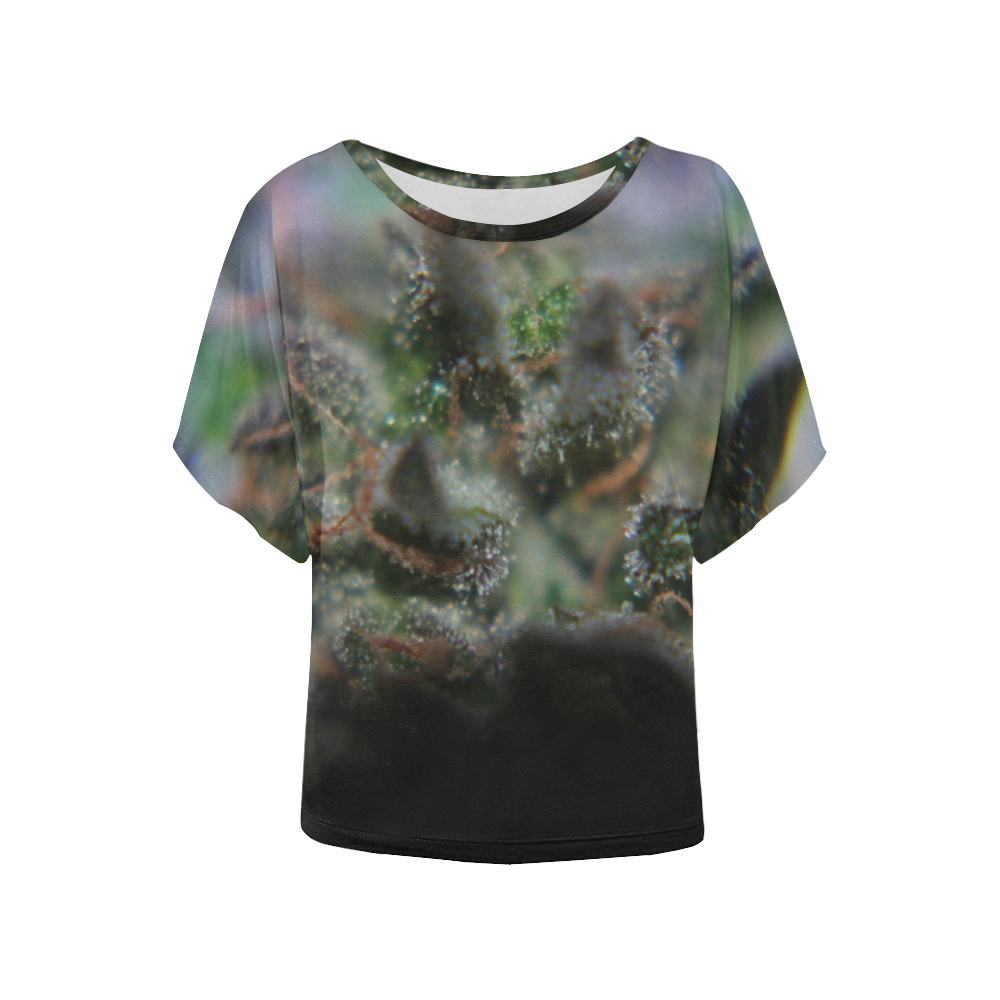 Budscape Women's Batwing-Sleeved Blouse T shirt (Model T44)