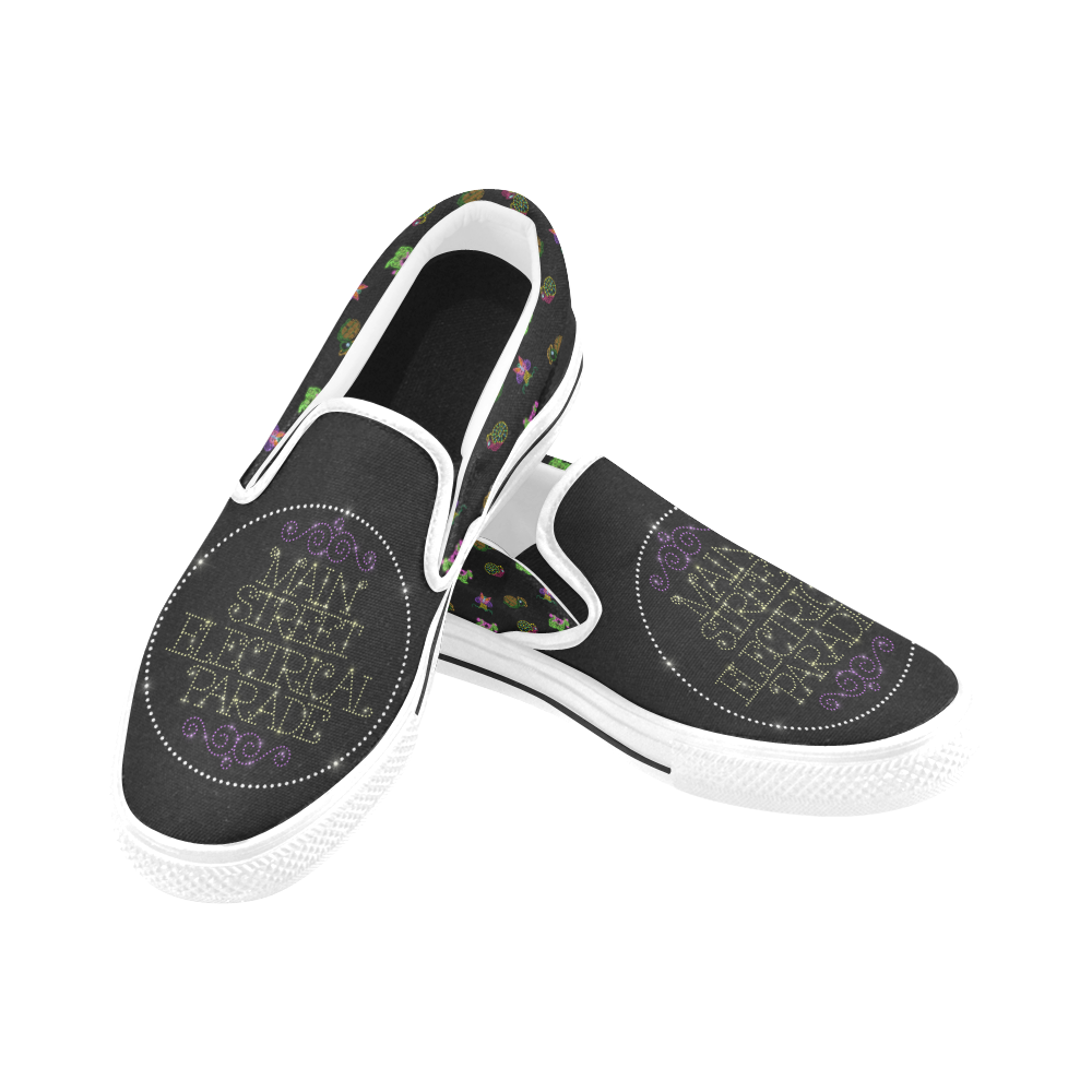 Electrical Parade Women's Unusual Slip-on Canvas Shoes (Model 019)