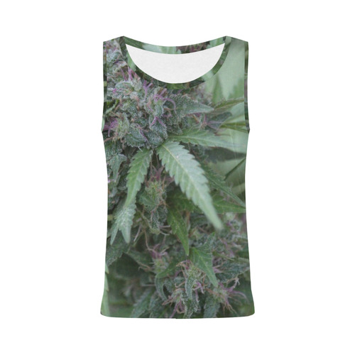 Purple Hair Lady All Over Print Tank Top for Women (Model T43)