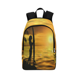 Sunset Kissed Mermaid Fabric Backpack for Adult (Model 1659) | ID: D1804398