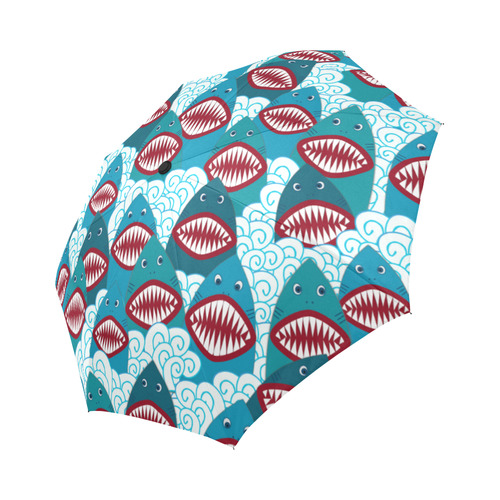 Angry Sharks Auto-Foldable Umbrella (Model U04)