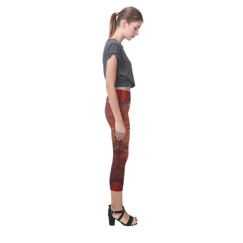 Bird, decorative design Capri Legging (Model L02)