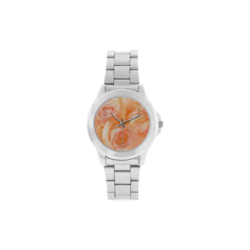 Beautiful roses, Unisex Stainless Steel Watch(Model 103)