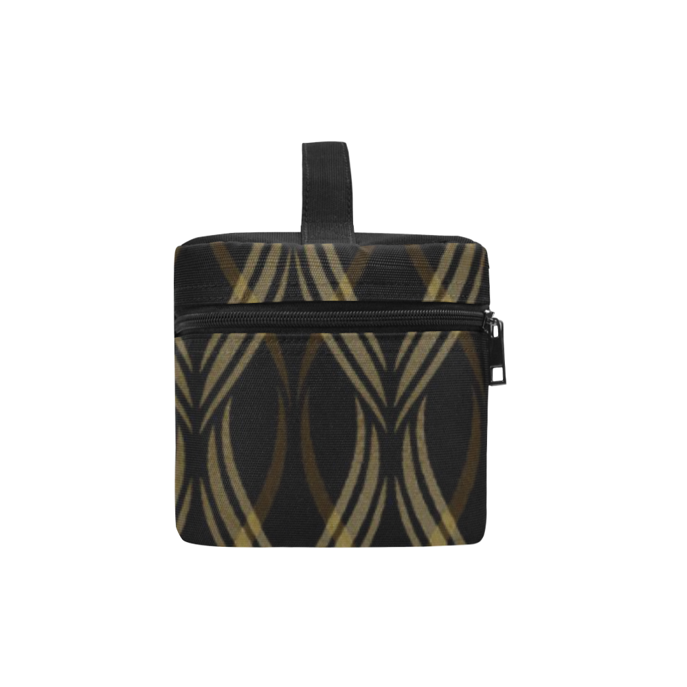 Cappuccino Brown Ribbons Cosmetic Bag/Large (Model 1658)