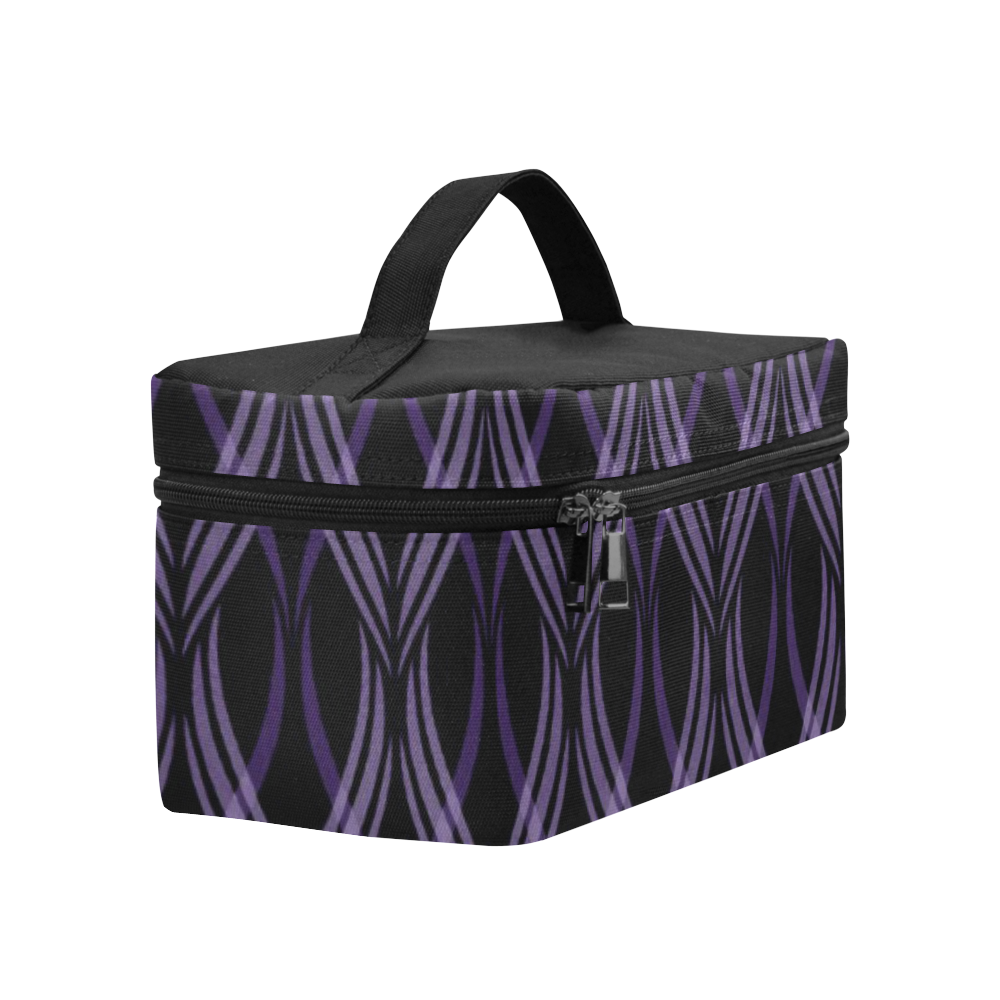 Lavender Ribbons Cosmetic Bag/Large (Model 1658)