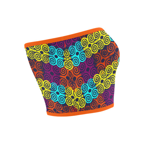 Multicolored  Batik Bandeau Top