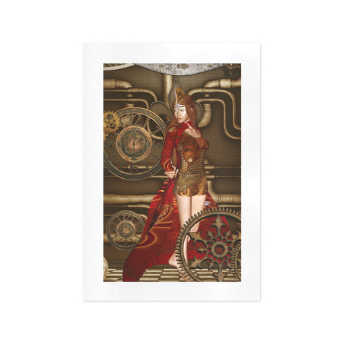 Steampunk, awesome steam lady Art Print 13‘’x19‘’
