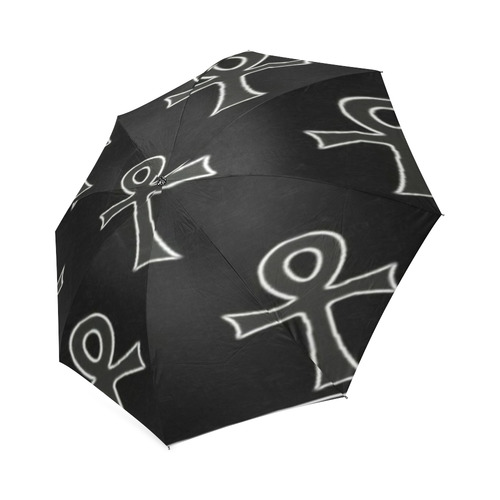 Black Ankh Foldable Umbrella (Model U01)