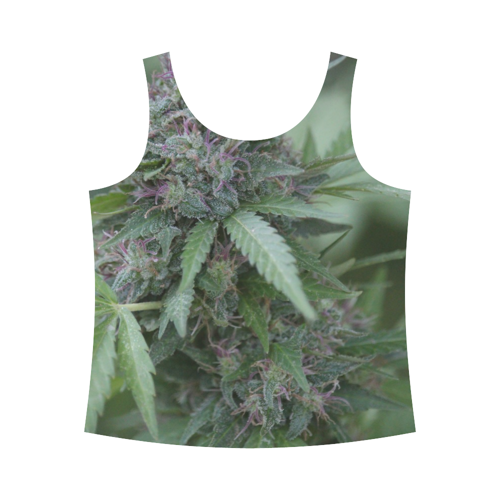 Purple Hair Lady All Over Print Tank Top for Women (Model T43)