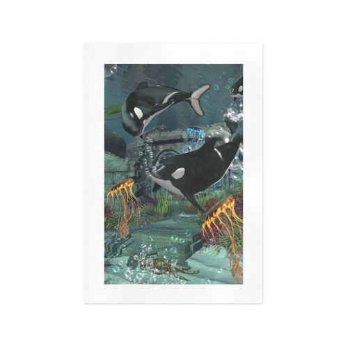 Amazing orcas Art Print 13‘’x19‘’