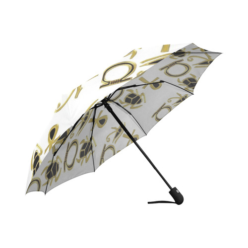 Gold/Black Symbolism Auto-Foldable Umbrella (Model U04)