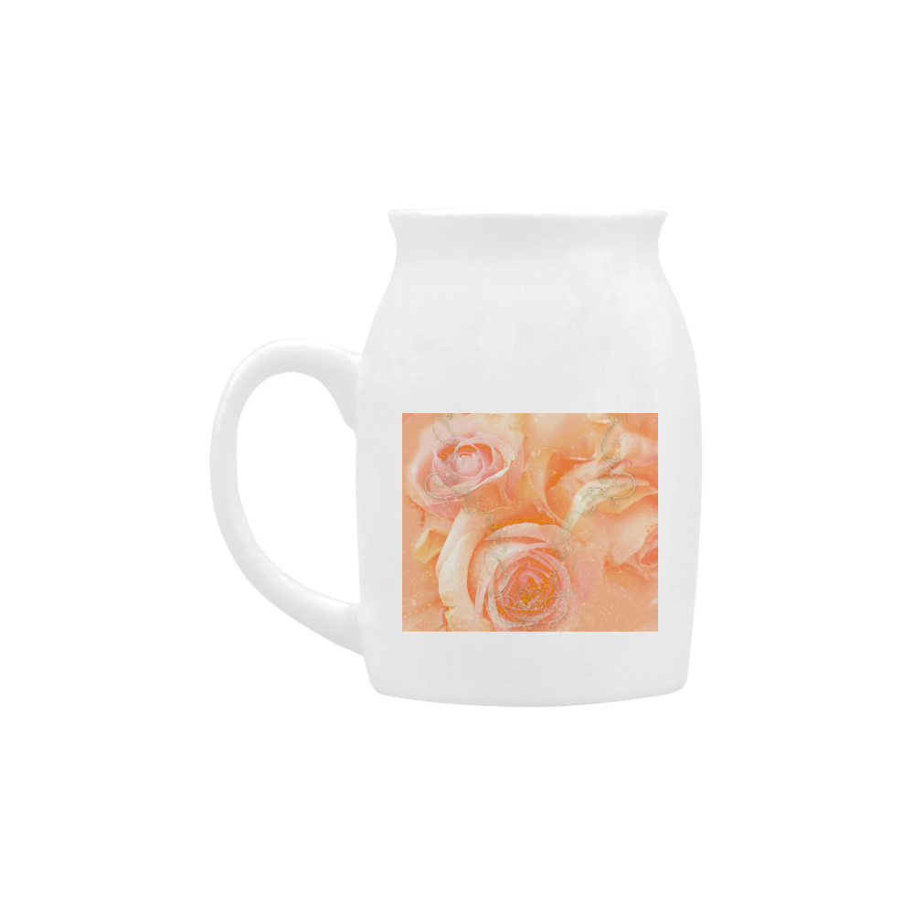 Beautiful roses, Milk Cup (Small) 300ml