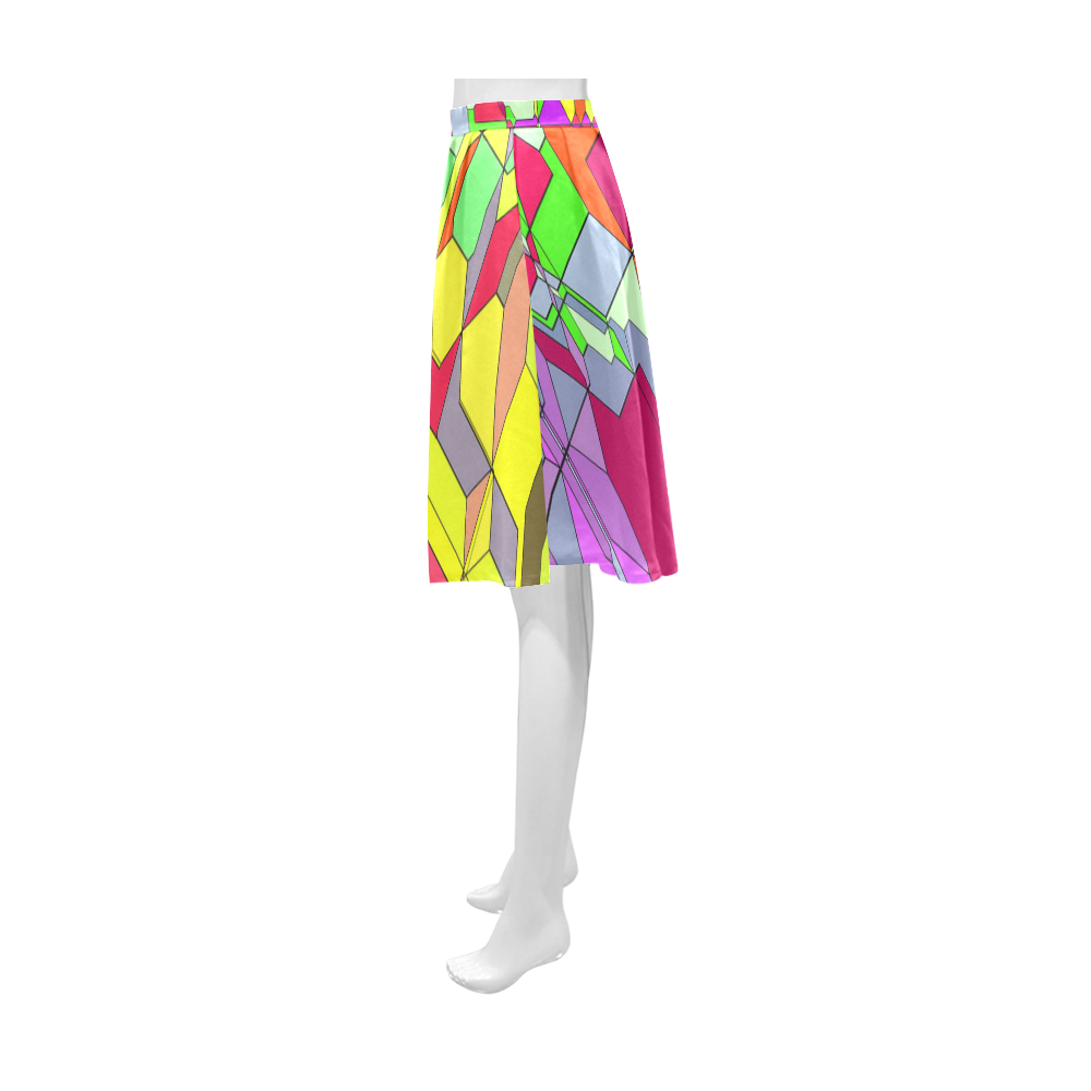 Retro Color Pop Geometric Fun 1 Athena Women's Short Skirt (Model D15)