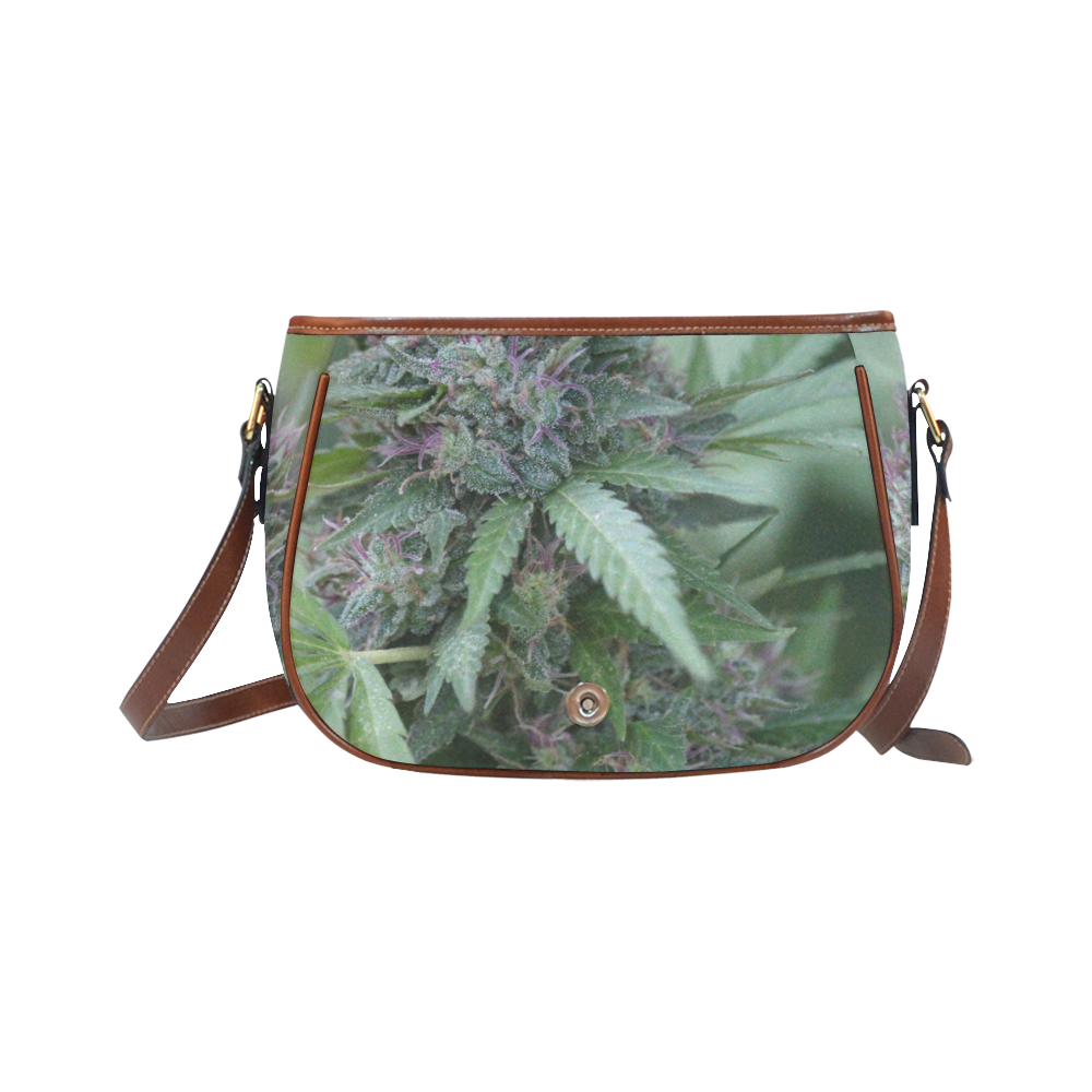 Purple Hair Lady Saddle Bag/Large (Model 1649)