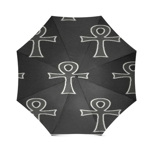 Black Ankh Foldable Umbrella (Model U01)
