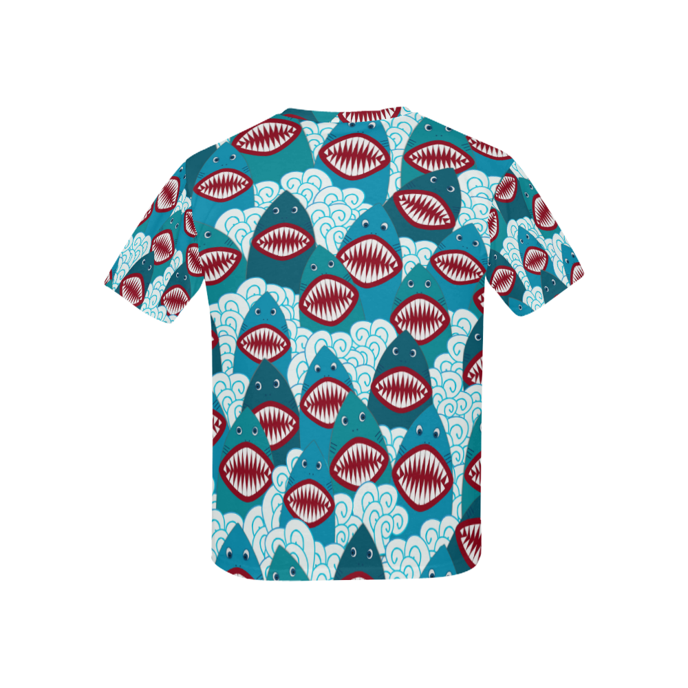 Angry Sharks Kids' All Over Print T-shirt (USA Size) (Model T40)