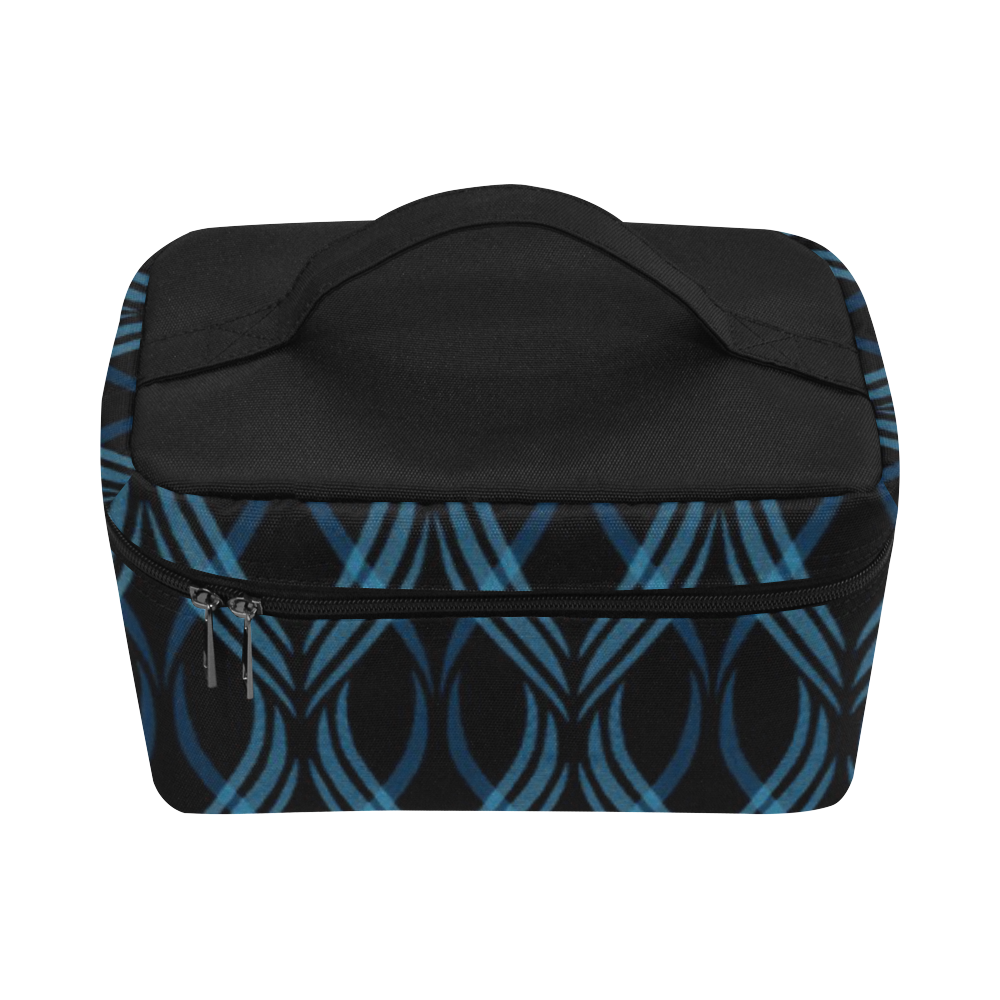 Ocean Blue Ribbons Cosmetic Bag/Large (Model 1658)