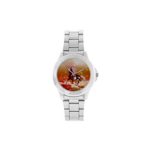 The wild horse Unisex Stainless Steel Watch(Model 103)