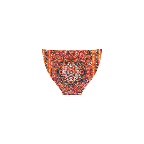 Red Black Antique Persian Rug Floral Pattern Custom Bikini Swimsuit (Model S01)