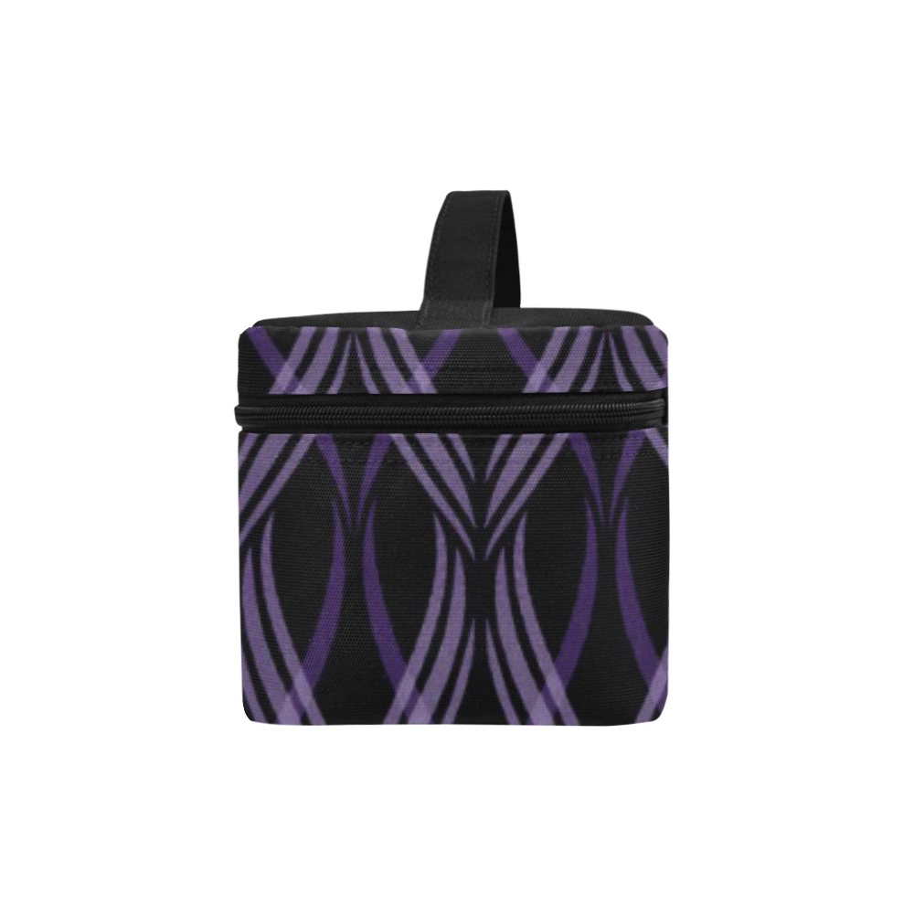 Lavender Ribbons Cosmetic Bag/Large (Model 1658)