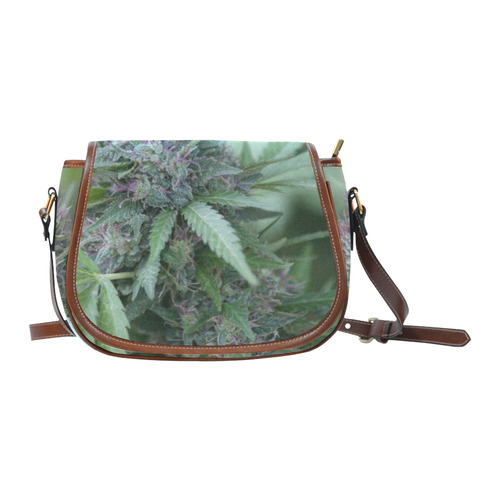 Purple Hair Lady Saddle Bag/Large (Model 1649)