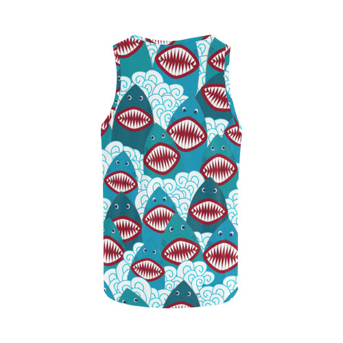 Angry Sharks All Over Print Tank Top for Men (Model T43)