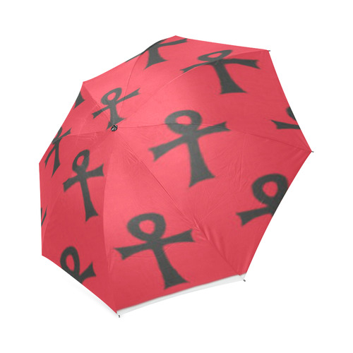 Red/Black Ankh Foldable Umbrella (Model U01)