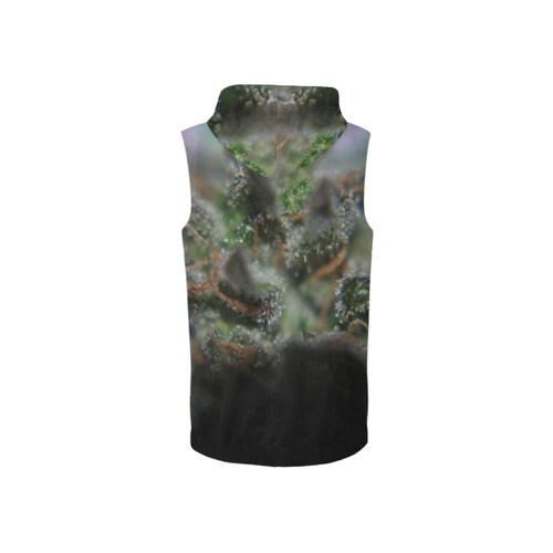 Budscape All Over Print Sleeveless Zip Up Hoodie for Women (Model H16)