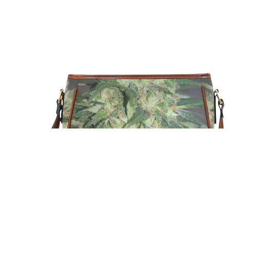 Green Crack Saddle Bag/Small (Model 1649) Full Customization