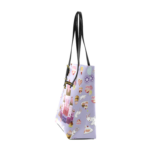 Amusement of Rabbit Blue Euramerican Tote Bag/Small (Model 1655)