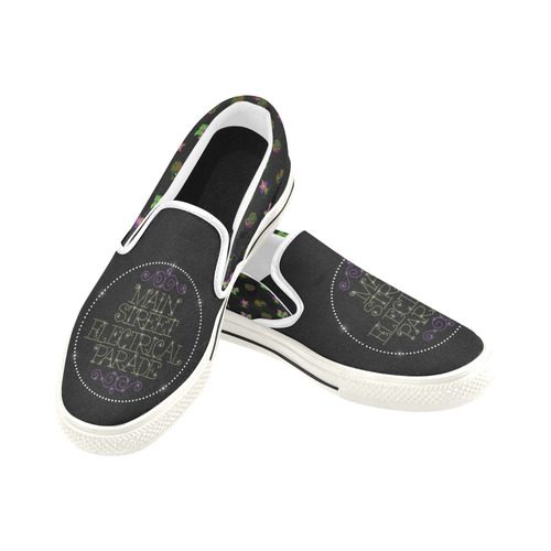 Electrical Parade Men's Unusual Slip-on Canvas Shoes (Model 019)