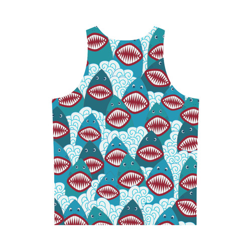 Angry Sharks All Over Print Tank Top for Men (Model T43)