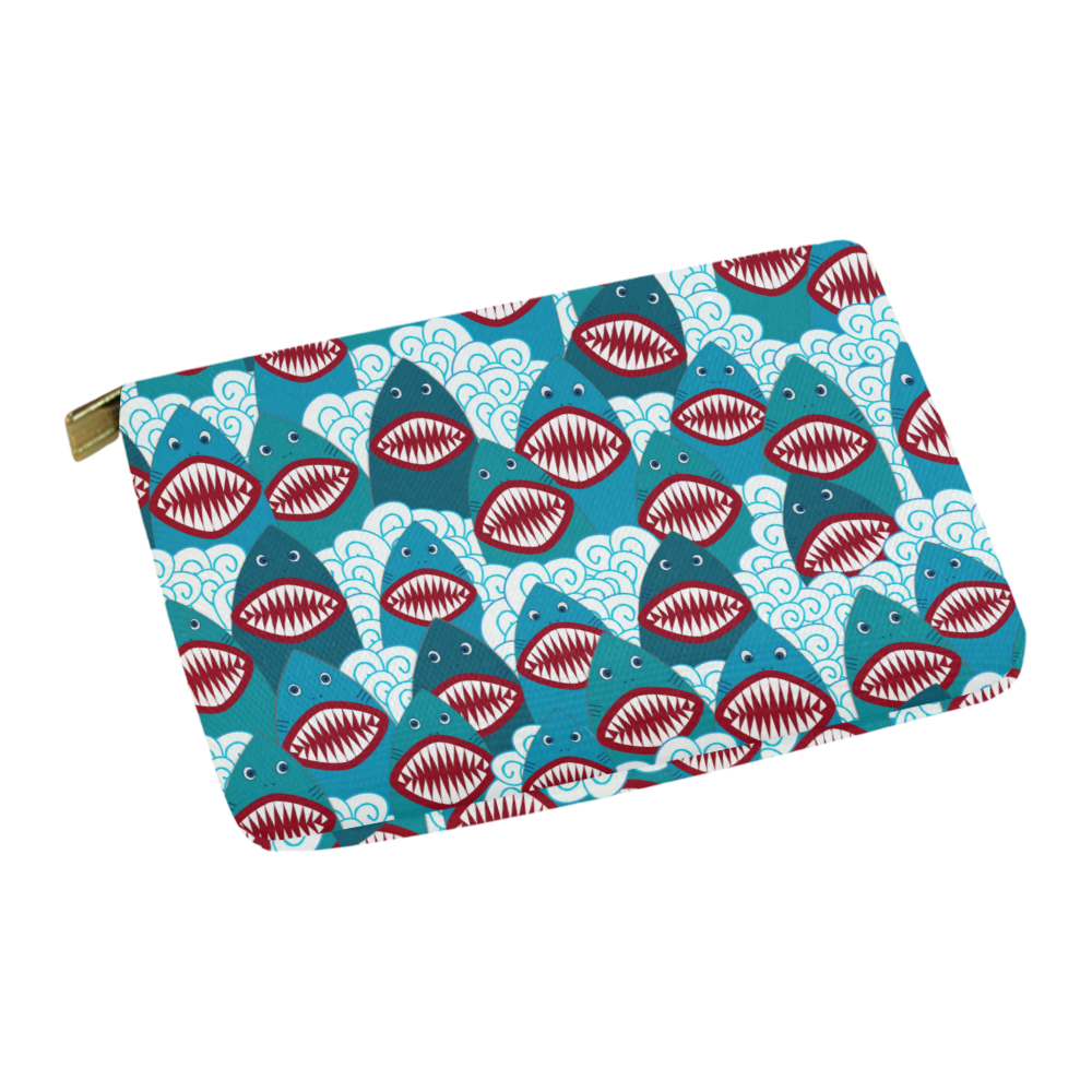 Angry Sharks Carry-All Pouch 12.5''x8.5''