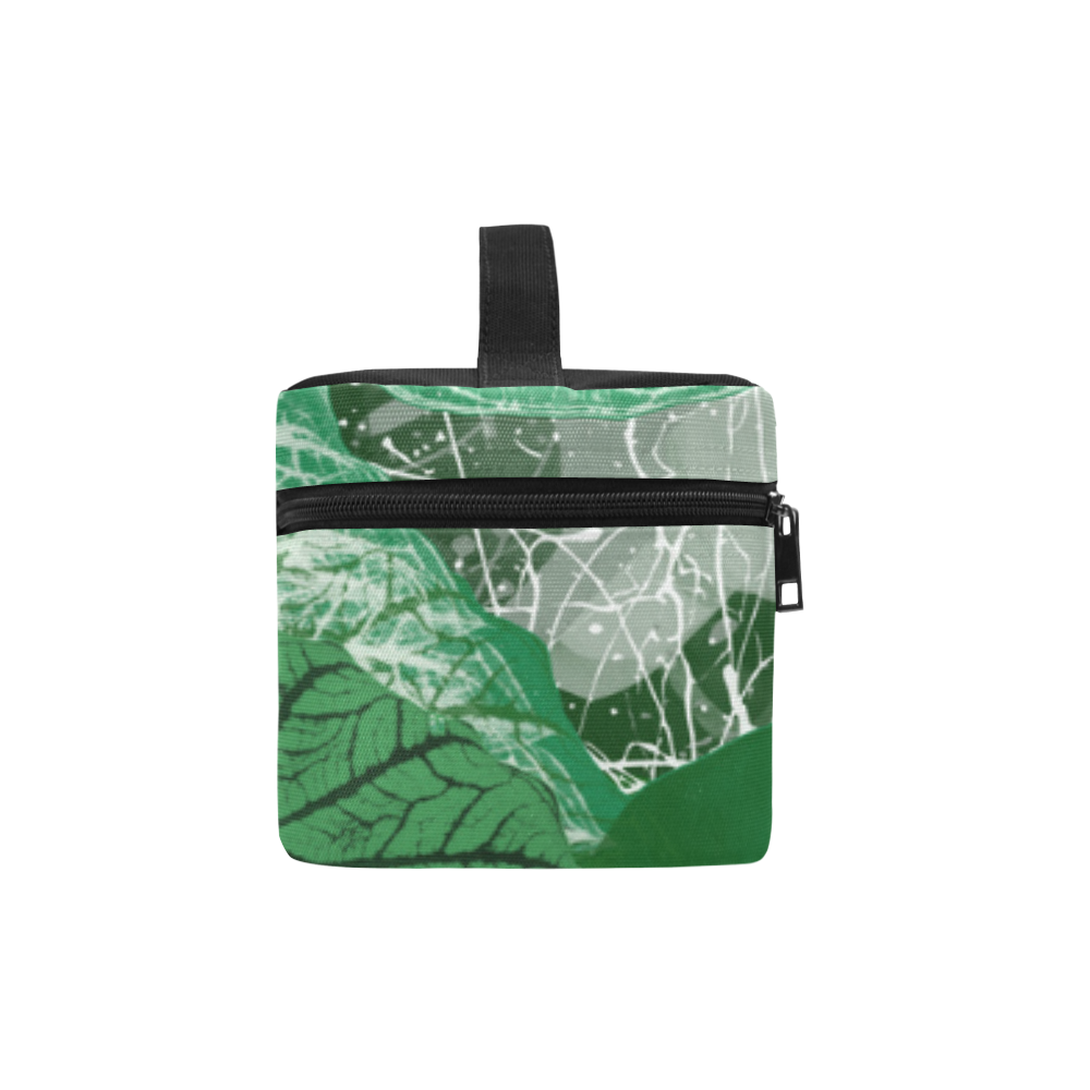 Tropical leaves Cosmetic Bag/Large (Model 1658)